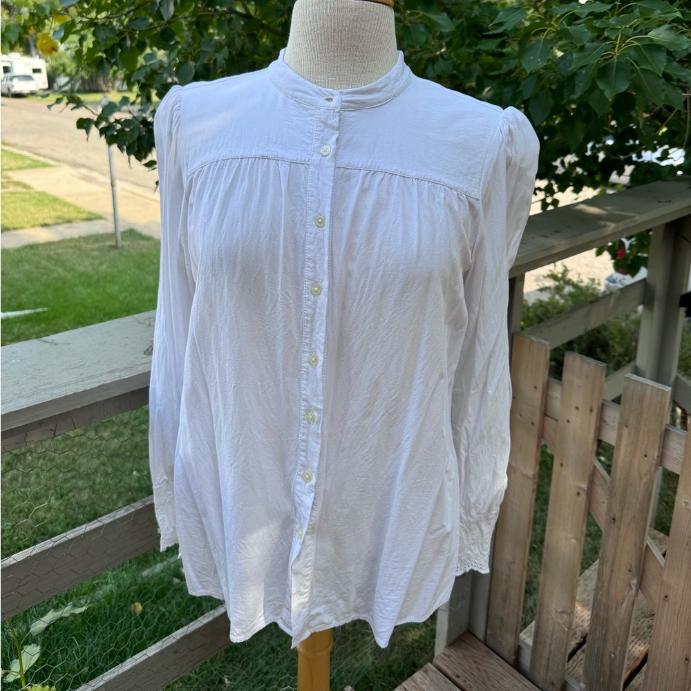 White Blouse with Sleeve Detail